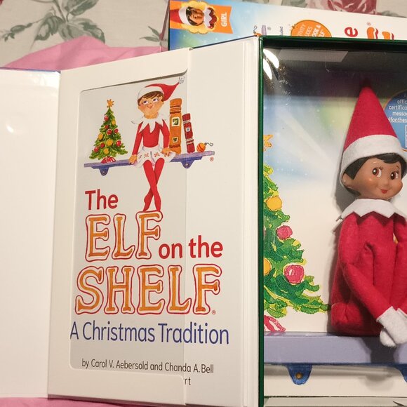 NEW Elf on the Shelf Box Set Girl Scout Elf with Brown Eyes with Storybook - Picture 8 of 11